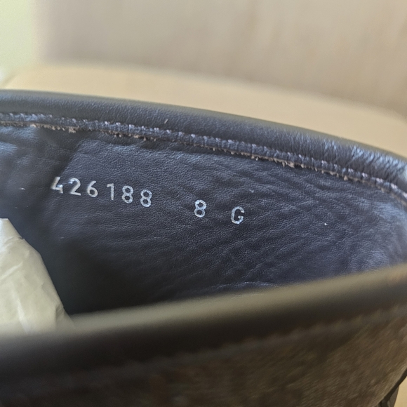 Gucci Brown Monogram High-Top Canvas Sneakers Gucci Size 8/US 8.5 - Picture 11 of 15